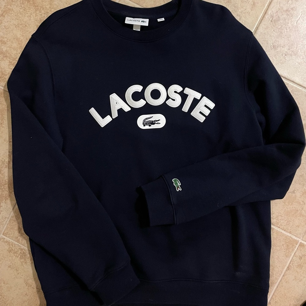 Lacoste Men's Long Sleeve Graphic Crew Neck Sweatshirt Size 5 or Large MSRP $135